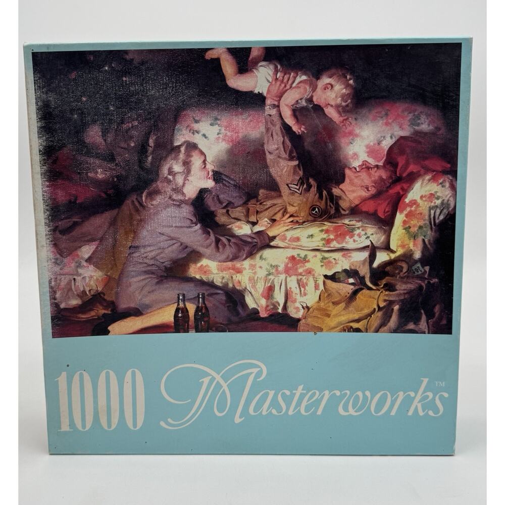 New Sealed RoseArt MASTERWORKS 1000 Puzzle Home from the War Vintage